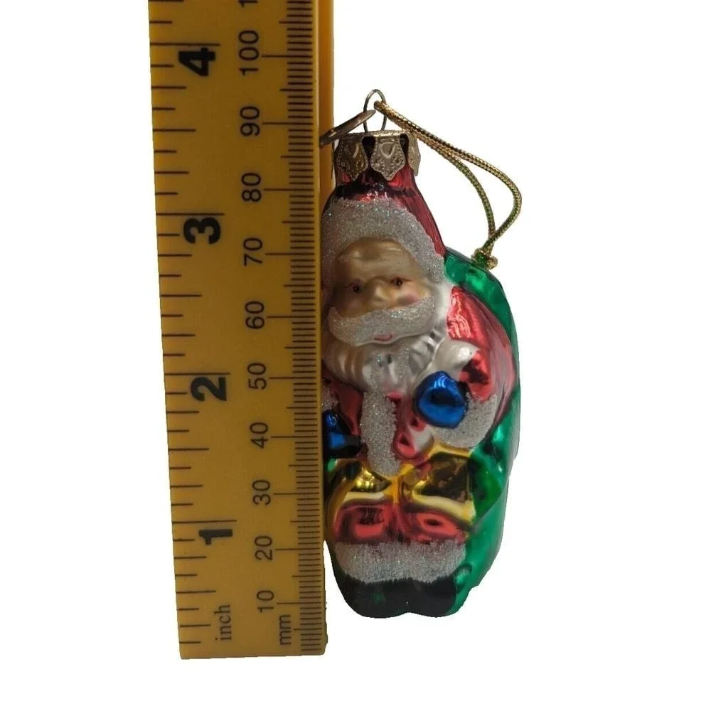 Thomas Pacconi Blown Glass Christmas Ornament Santa Clause